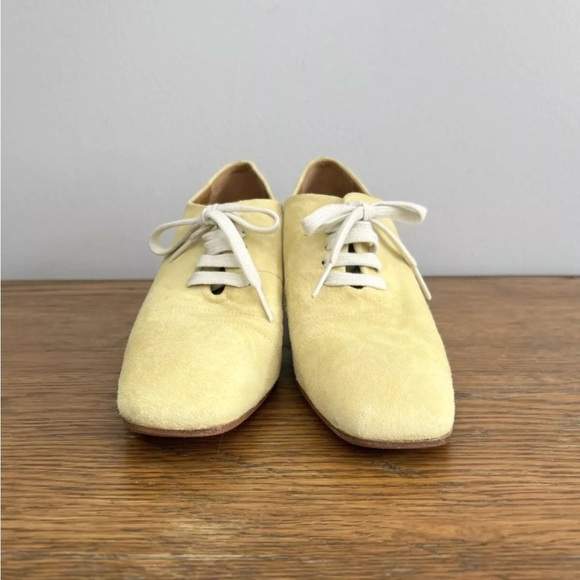 Coclico Size 37 • Anthropologie Goodwin Oxford Suede Leather Pale Yellow. - Picture 5 of 10